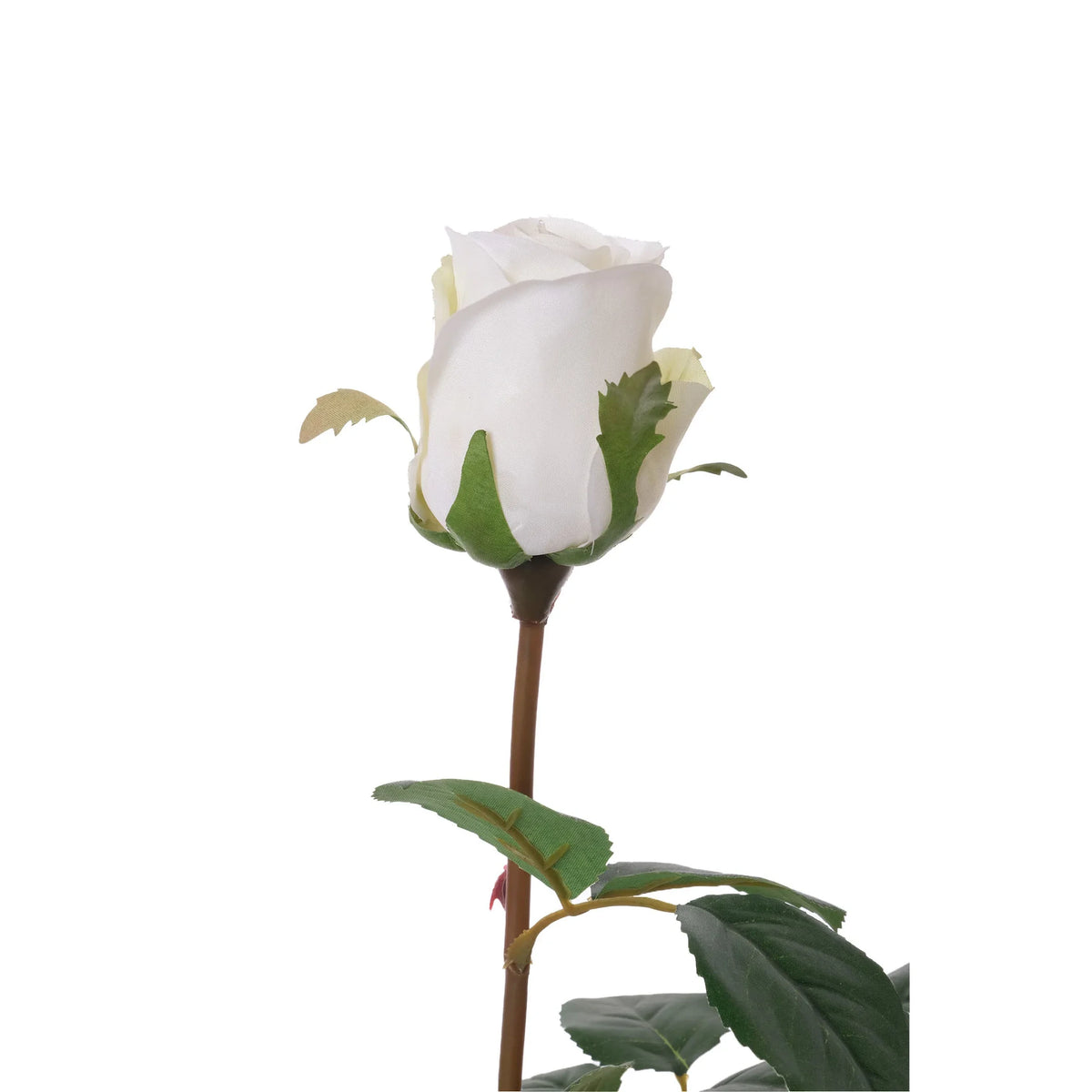Rosa artificial en Capullo de 61 cm, color blanco