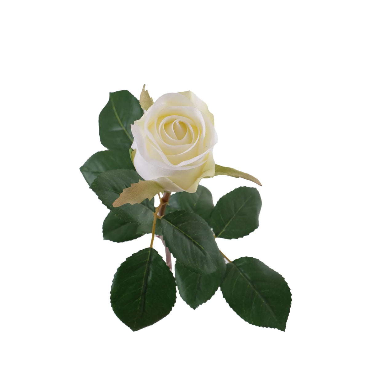 Rosa artificial en Capullo de 61 cm, color blanco