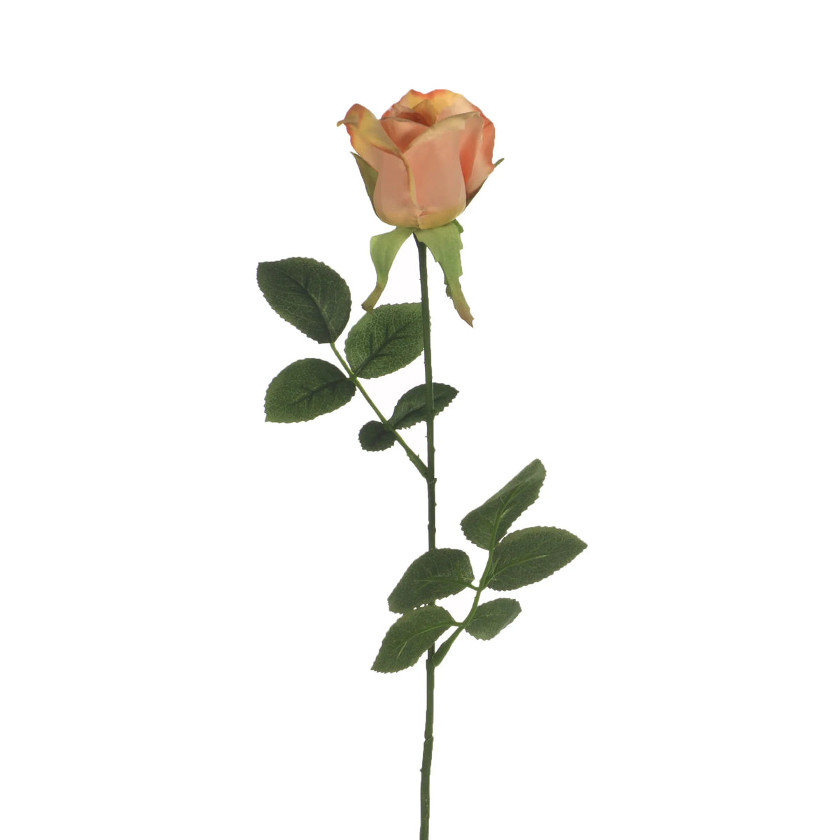 Rosa artificial en Capullo de 67 cm, color melocotón