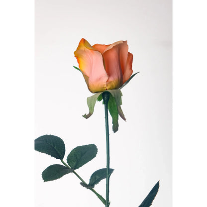 Rosa artificial en Capullo de 67 cm, color melocotón