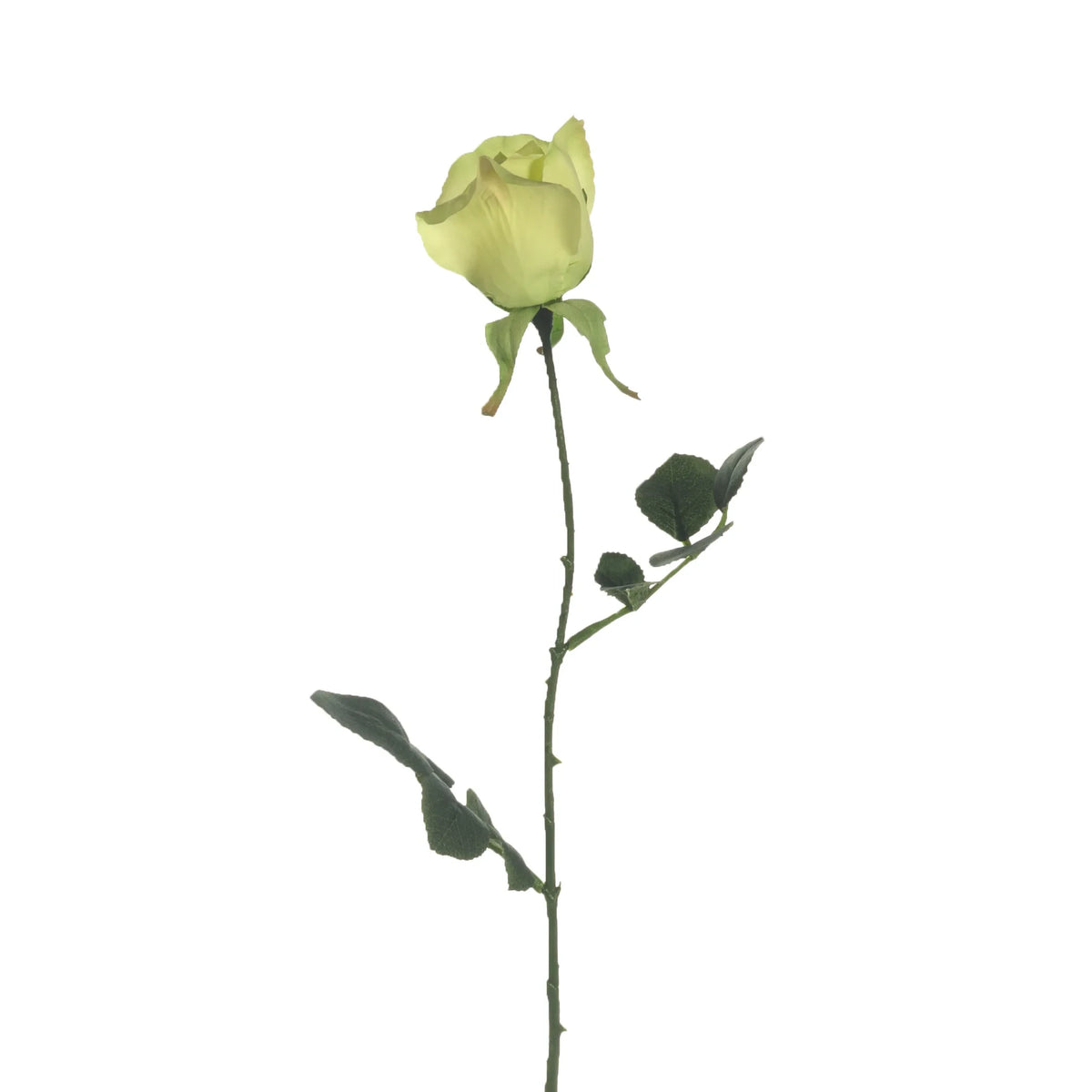 Rosa artificial en Capullo de 67 cm, color verde