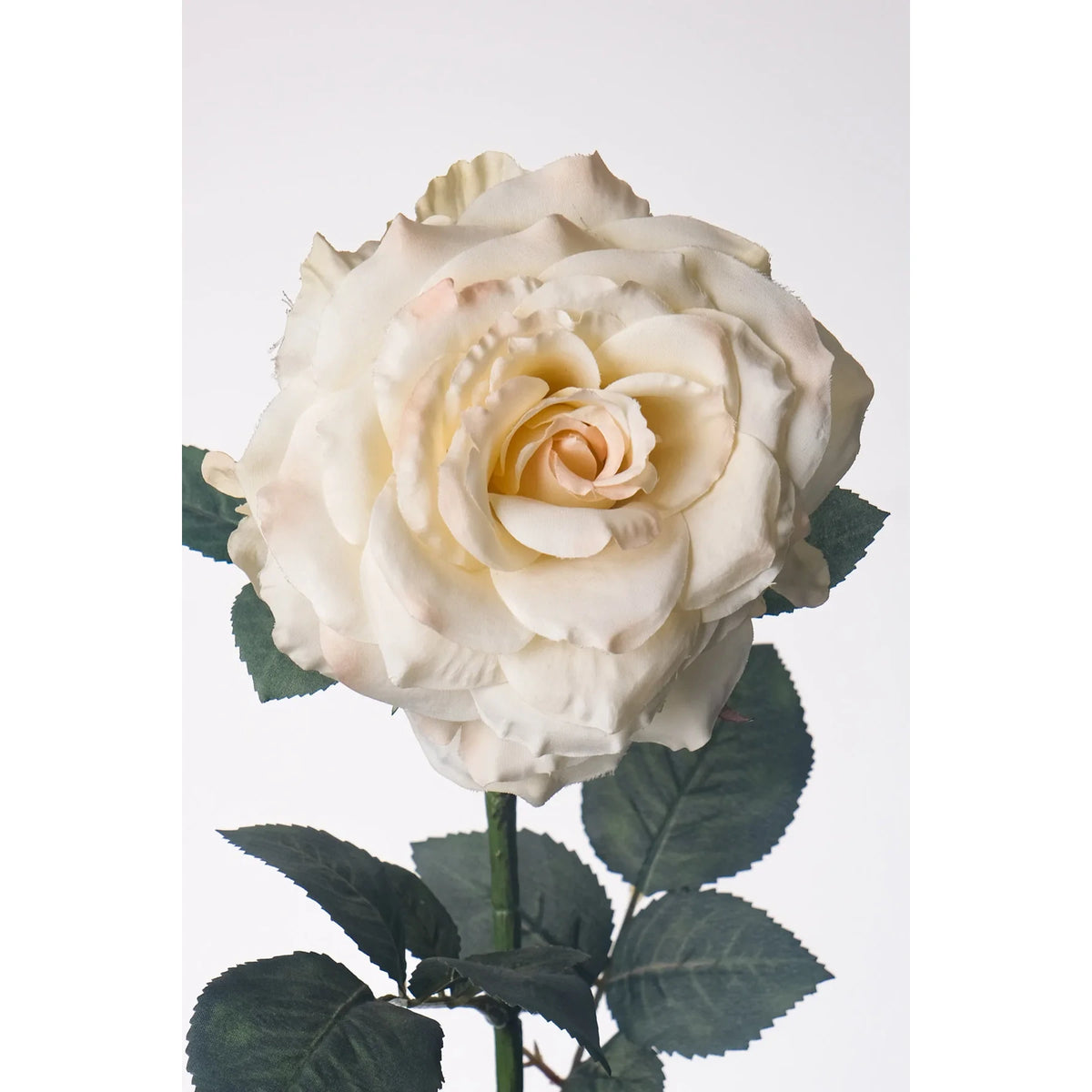 Rosa artificial Grande de 74 cm, color crema