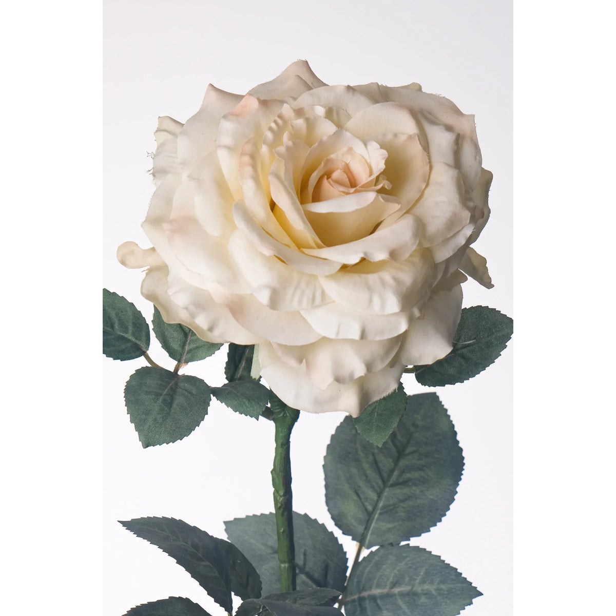 Rosa artificial Grande de 74 cm, color crema