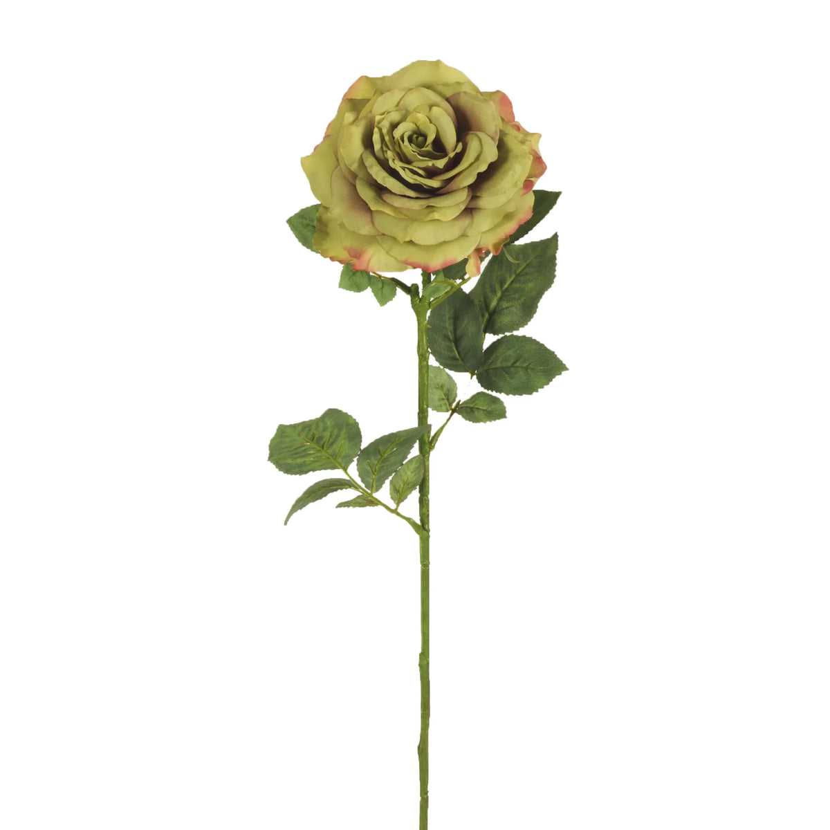 Rosa artificial Grande de 74 cm, color verde