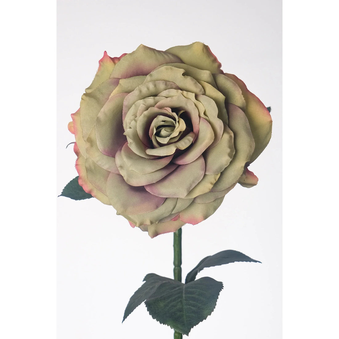 Rosa artificial Grande de 74 cm, color verde