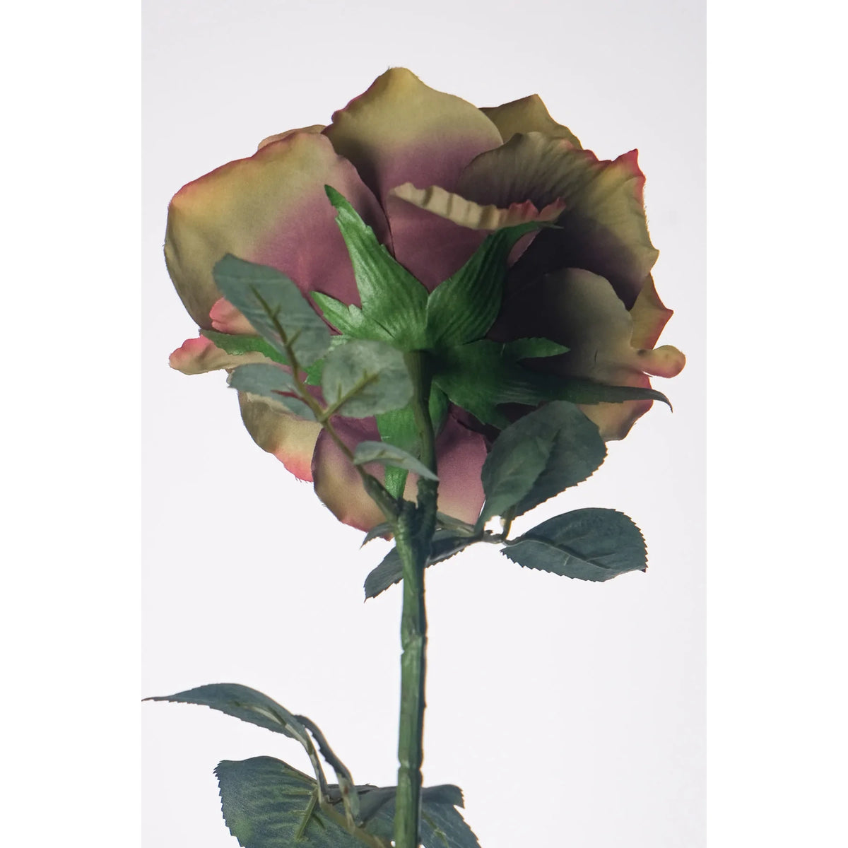 Rosa artificial Grande de 74 cm, color verde
