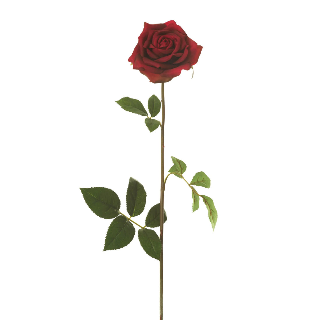 Rosa artificial Mediana de 66 cm, color rojo