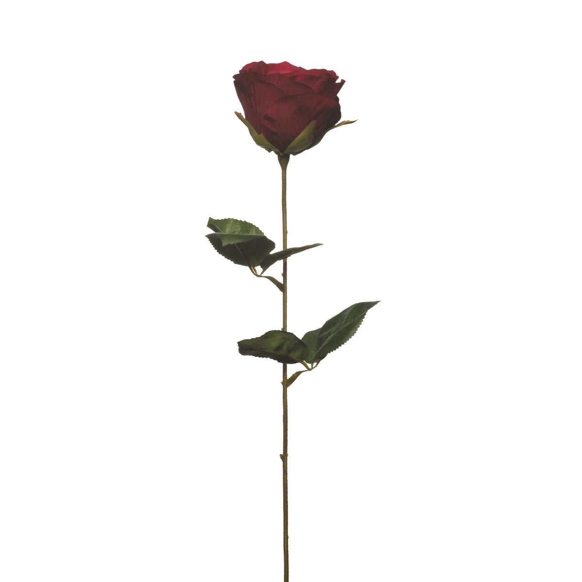 Rosa artificial Mediana de 69 cm, color rojo fuerte