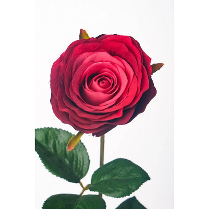 Rosa artificial Mediana de 69 cm, color rojo fuerte