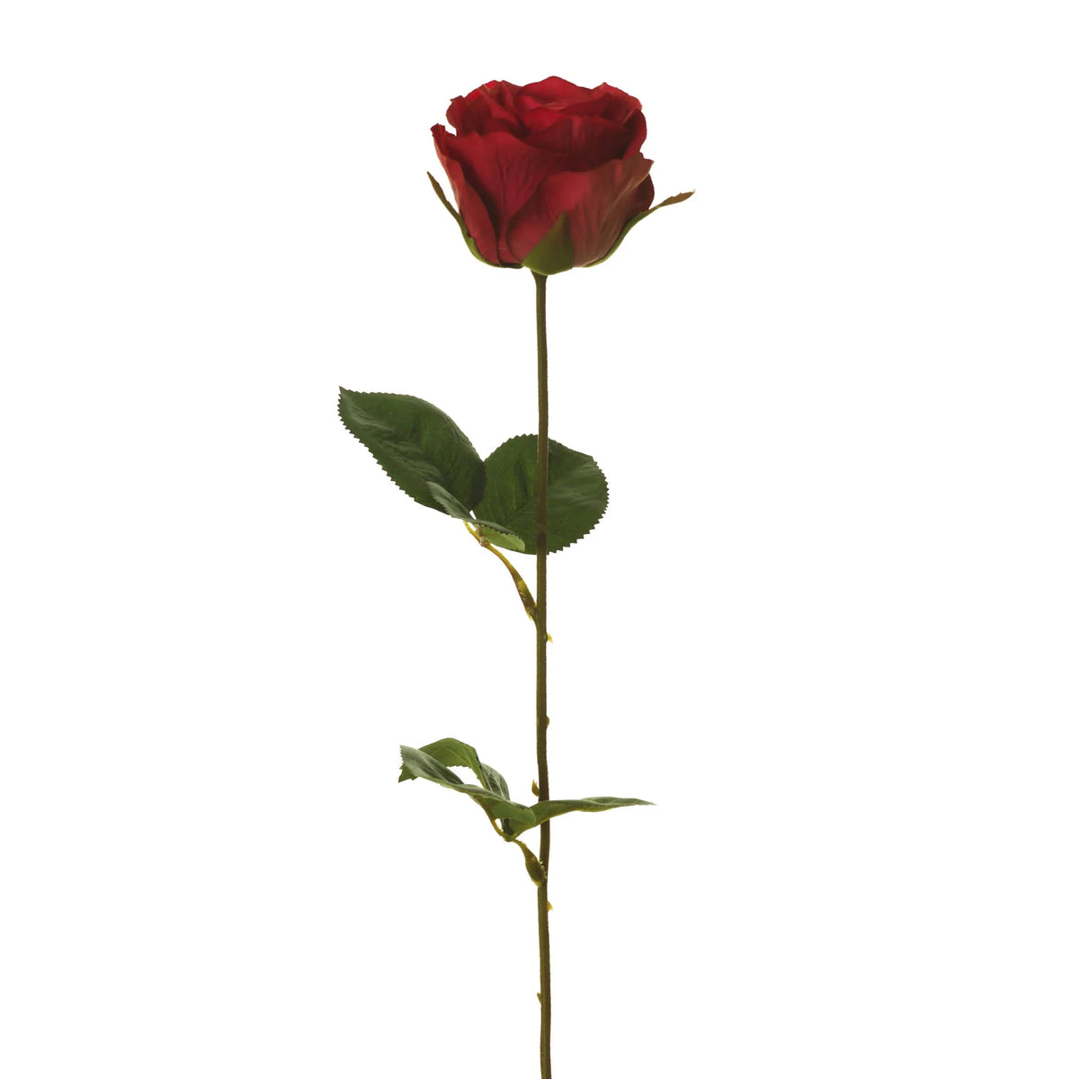 Rosa artificial Mediana de 69 cm, color rojo y pálido