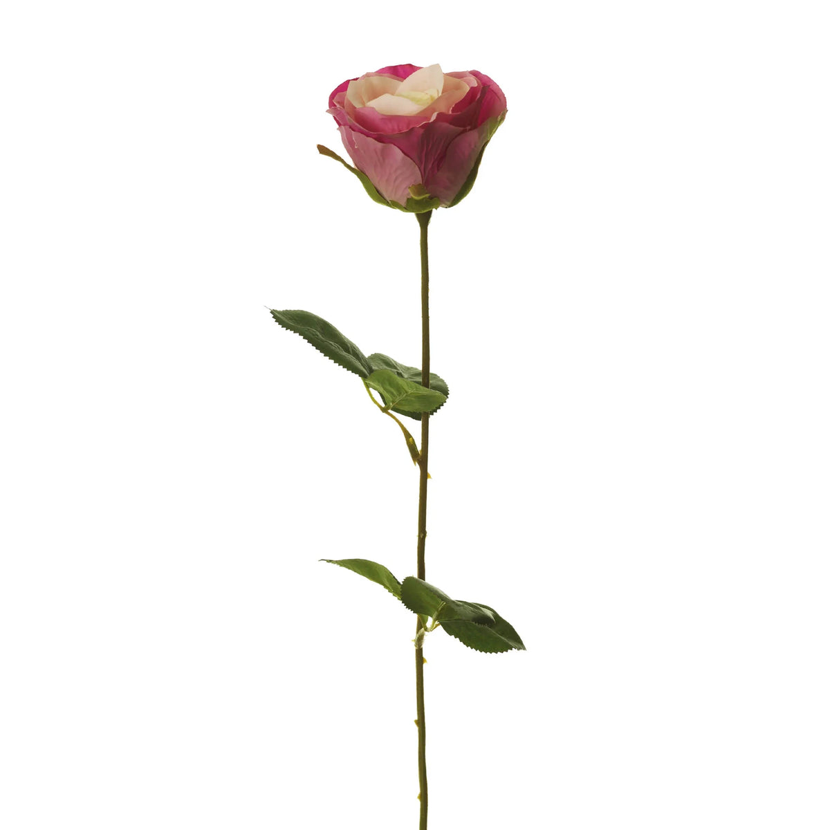 Rosa artificial Mediana de 69 cm, color rosa fuerte