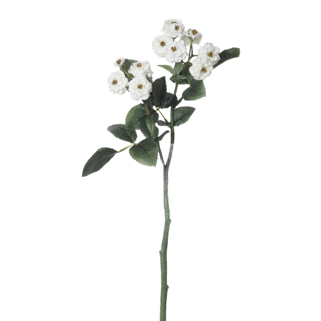 Rosa artificial Mini de 35 cm, color blanco