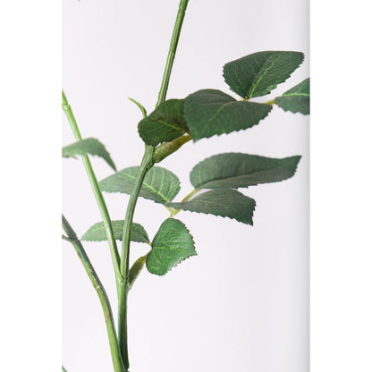 Rosa artificial Mini de 35 cm, color blanco