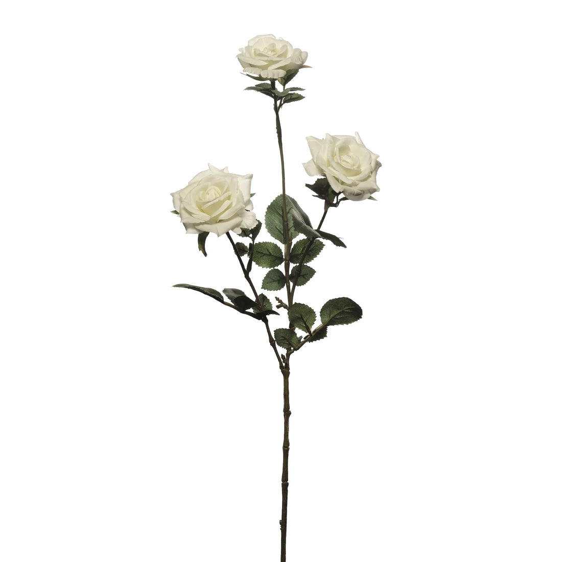 Rosa artificial Mini de 51 cm, color blanco