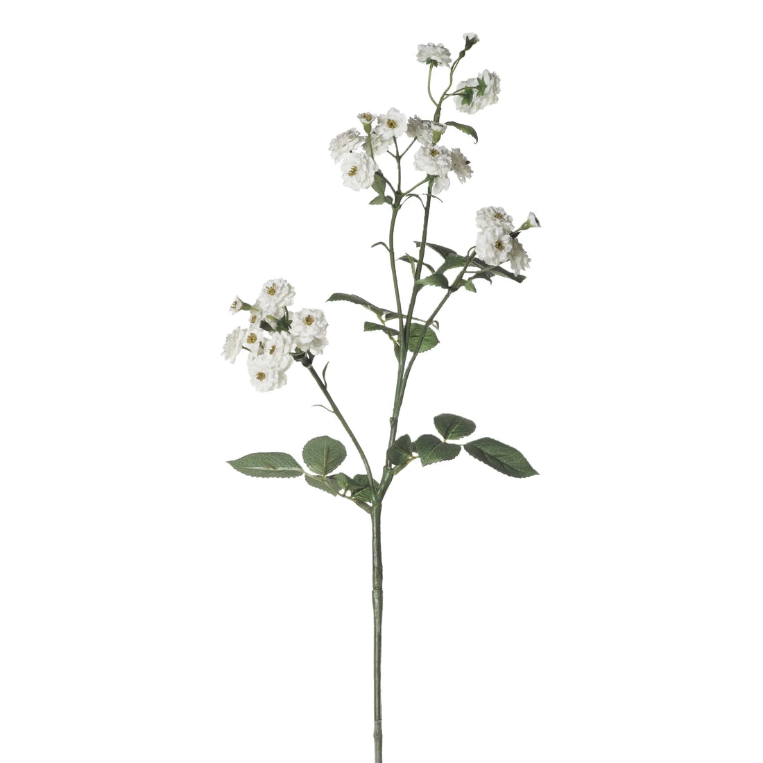Rosa artificial Mini de 73 cm, color blanco