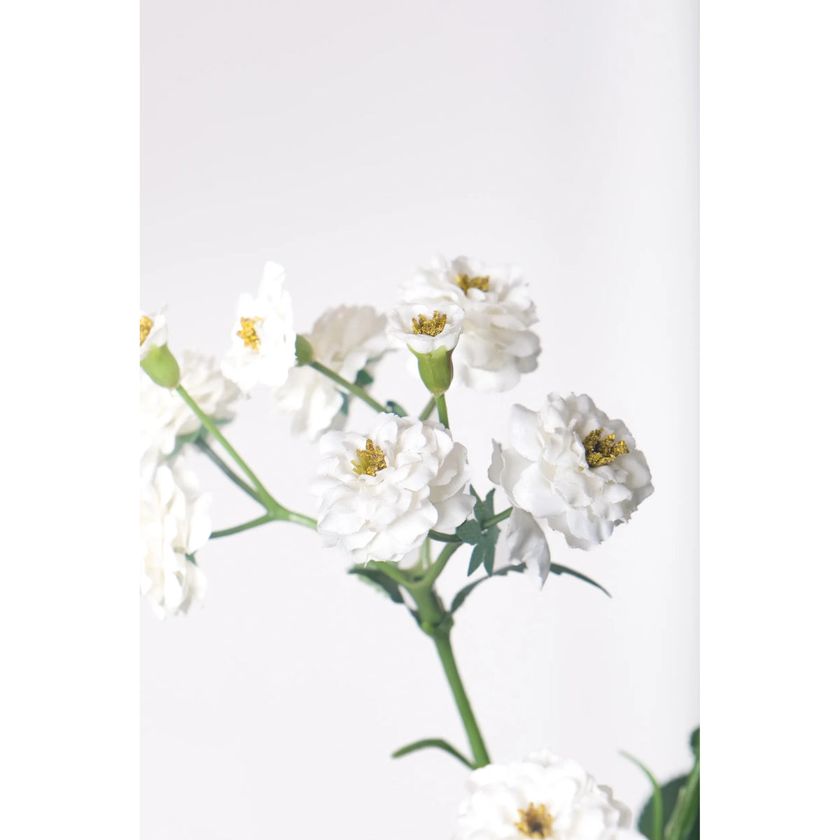 Rosa artificial Mini de 73 cm, color blanco