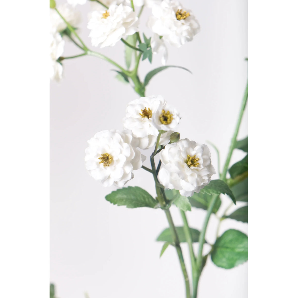Rosa artificial Mini de 73 cm, color blanco