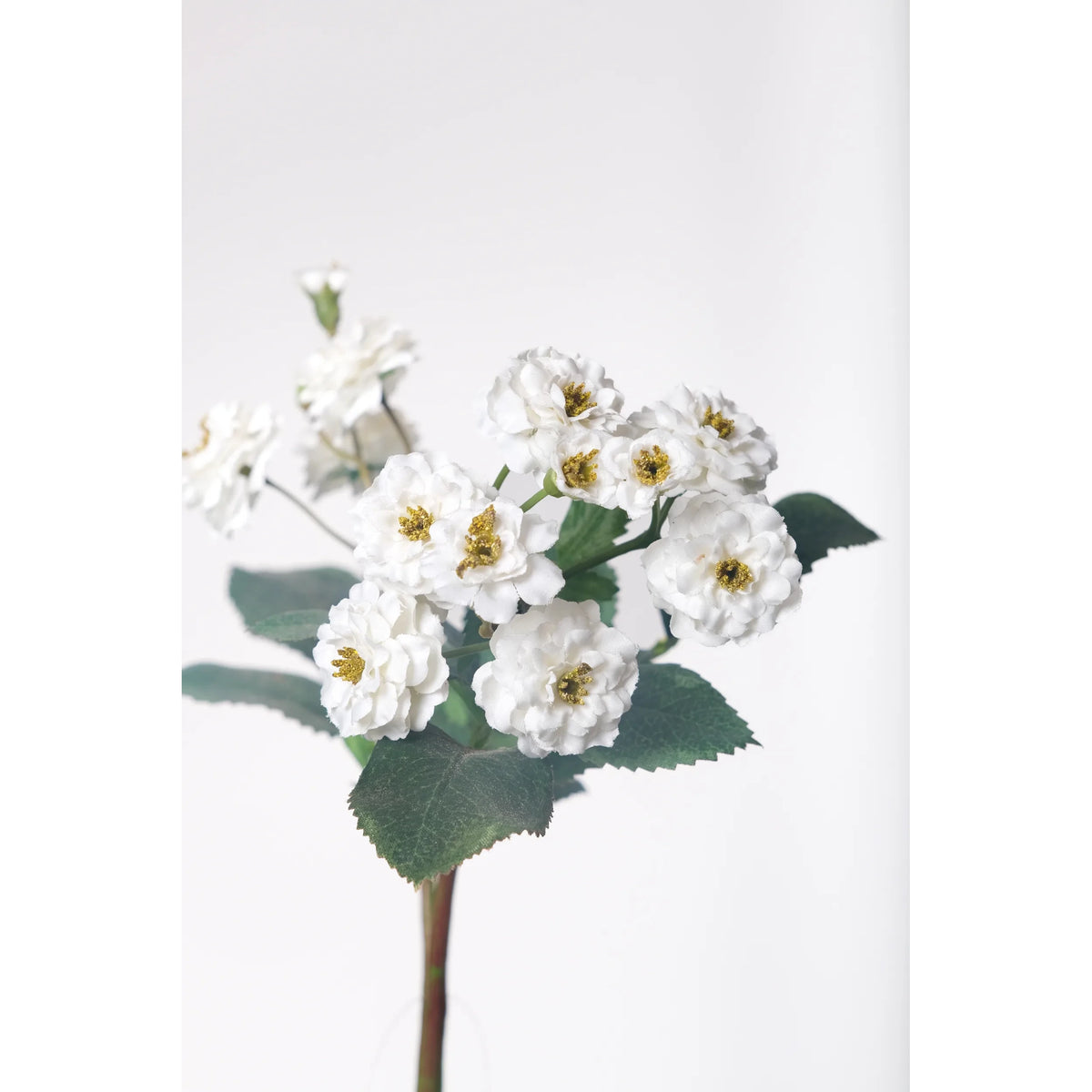 Rosa artificial Mini de 73 cm, color blanco