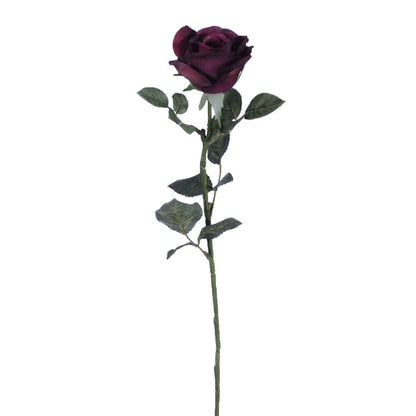 Rosa artificial Pequeña de 73 cm, color lila