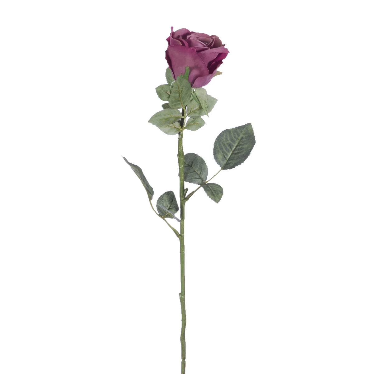 Rosa artificial Pequeña de 73 cm, color rosa fuerte