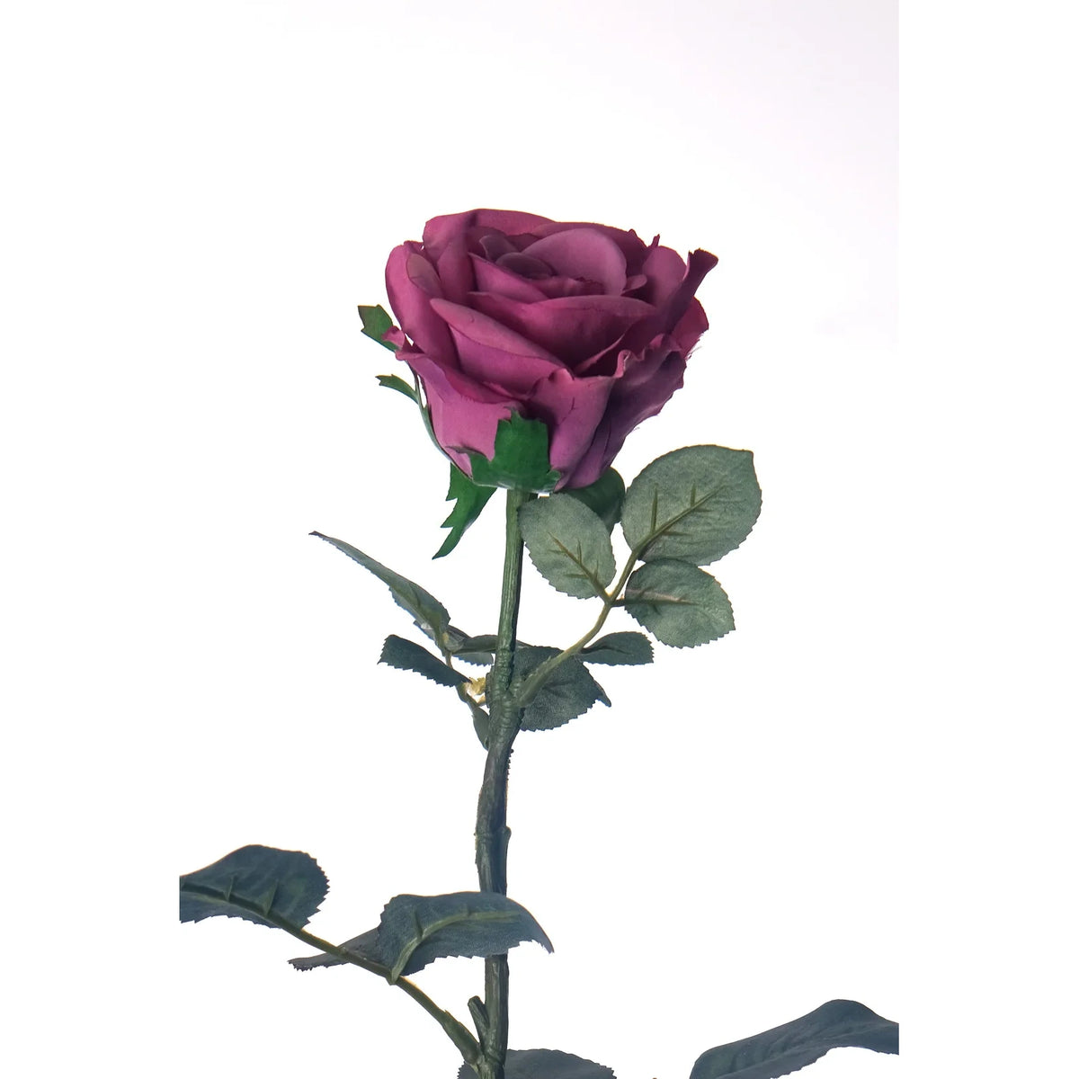 Rosa artificial Pequeña de 73 cm, color rosa fuerte