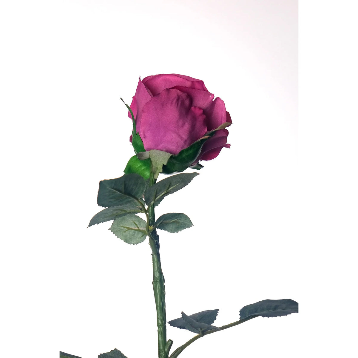 Rosa artificial Pequeña de 73 cm, color rosa fuerte