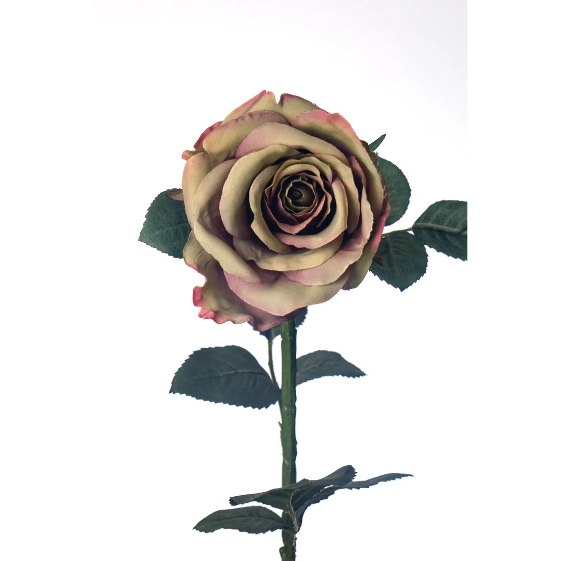 Rosa artificial Pequeña de 73 cm, color verde