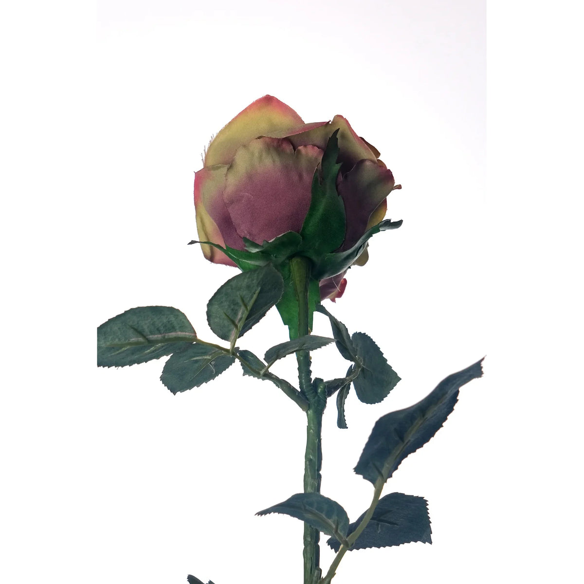 Rosa artificial Pequeña de 73 cm, color verde