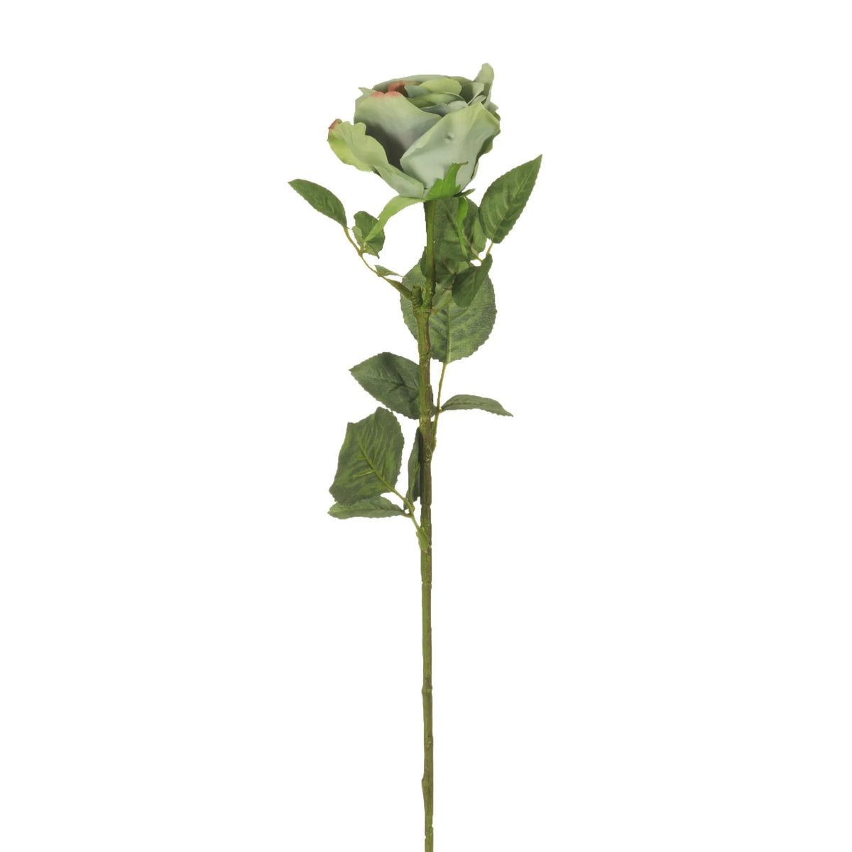 Rosa artificial Pequeña de 73 cm, color verde pálido