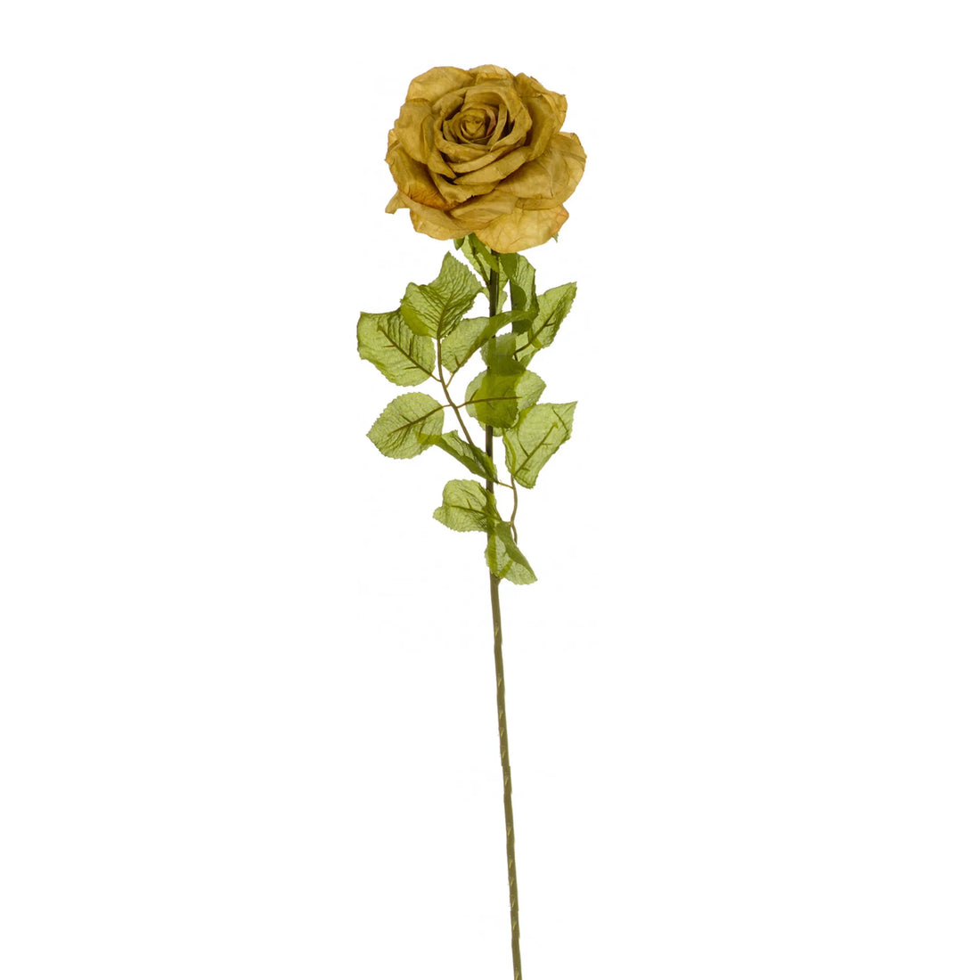 Rosa artificial Simple de 74 cm, color marrón