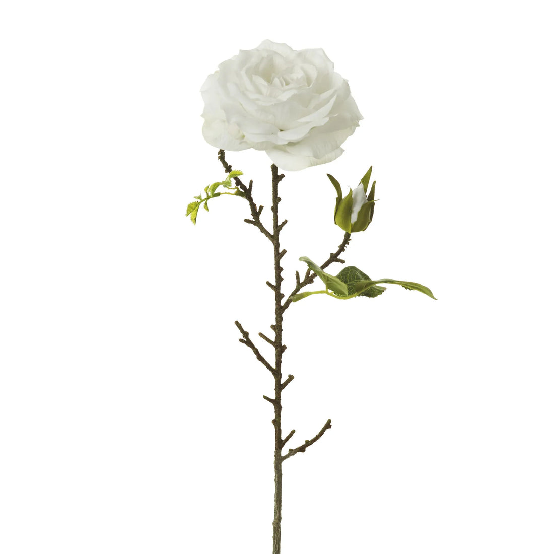 Rosa de Jardín artificial Mediana de 66 cm, color blanco