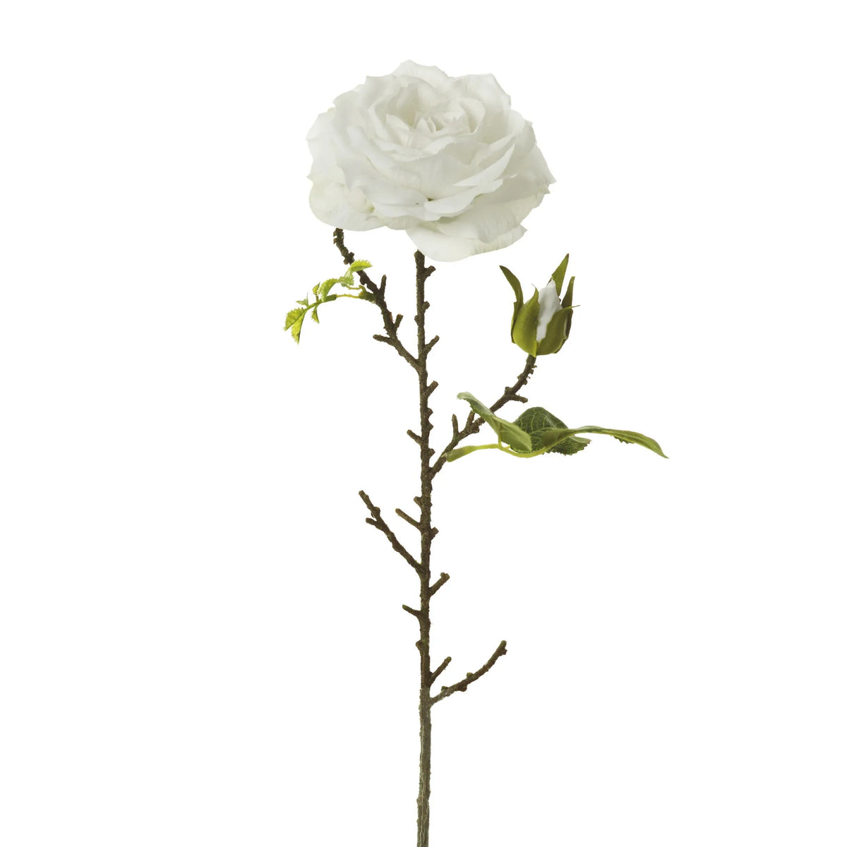 Rosa de Jardín artificial Mediana de 66 cm, color blanco