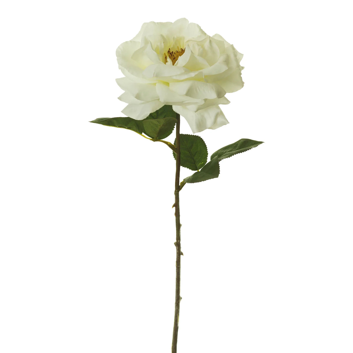 Rosa Inglesa artificial de 45 cm, color blanco