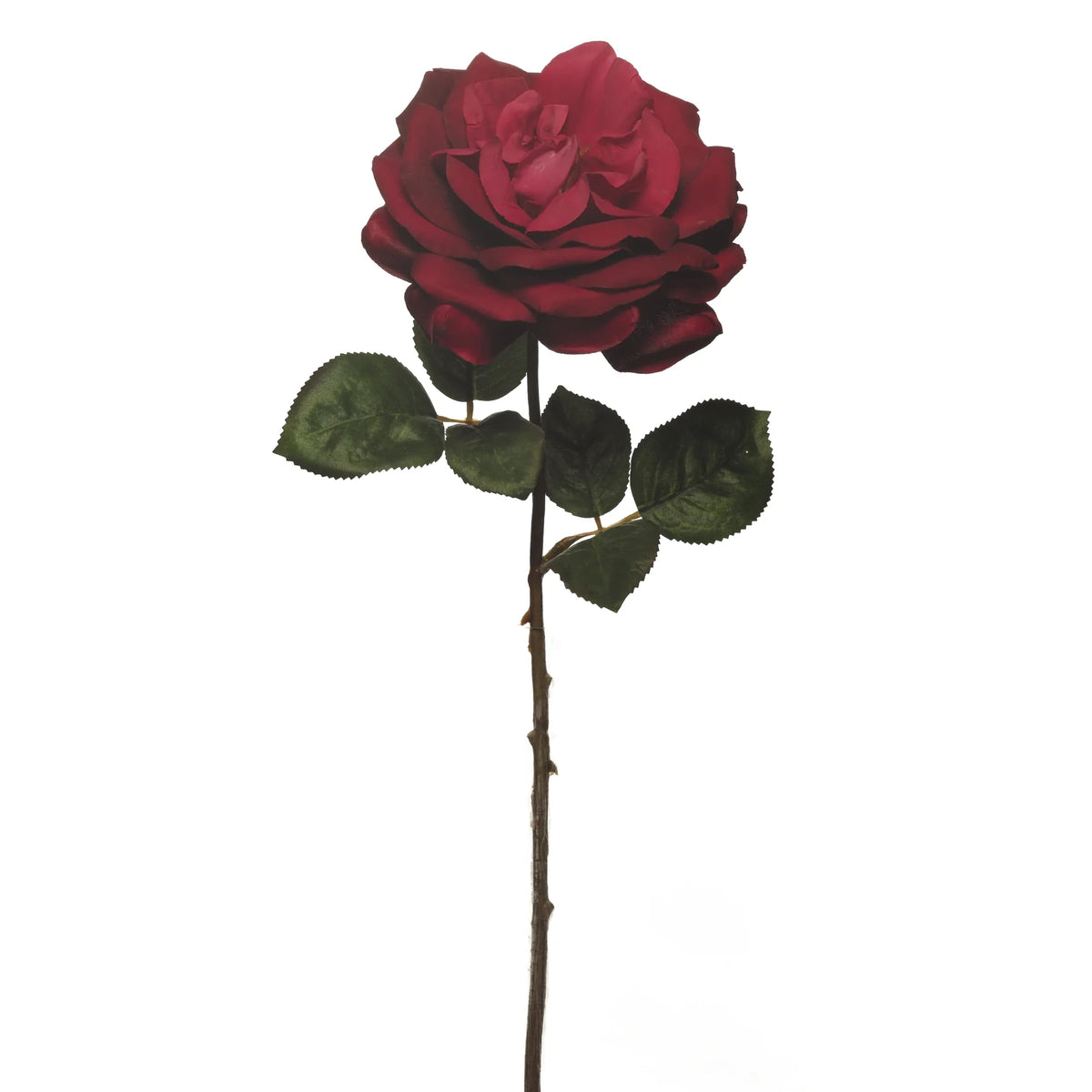 Rosa Inglesa artificial de 45 cm, color rojo fuerte