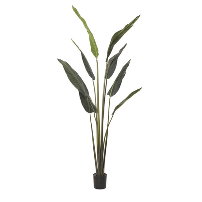 Strelitzia artificial de 165 cm, color verde