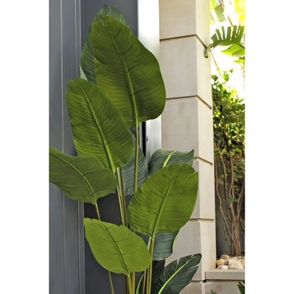 Strelitzia artificial de 225 cm, color verde