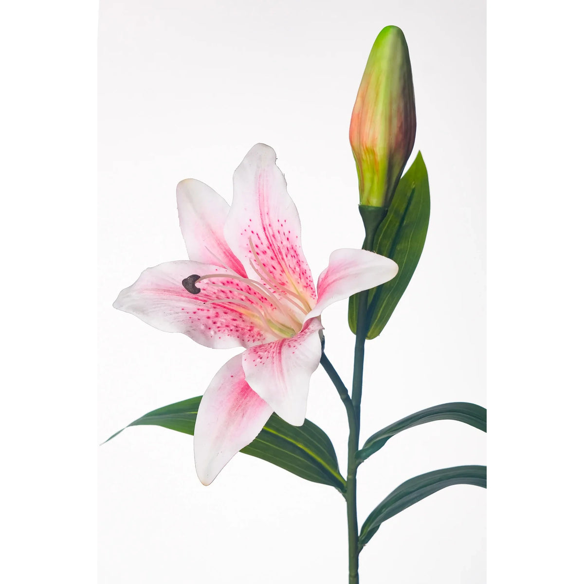 Tallo de Lilium artificial de 72 cm, color rosa
