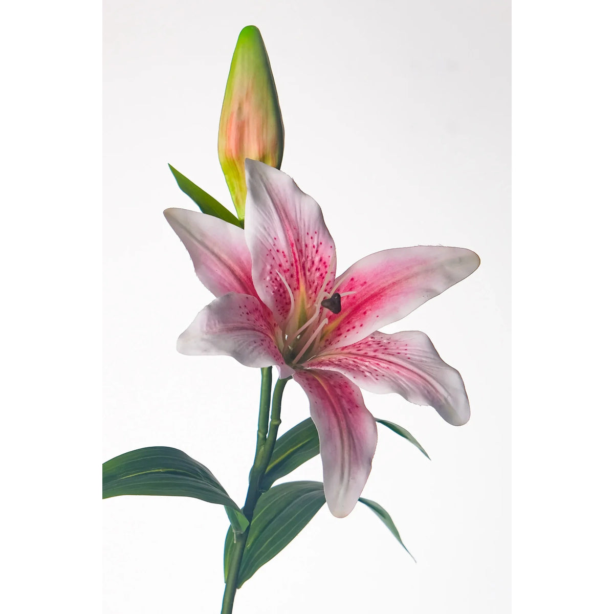 Tallo de Lilium artificial de 72 cm, color rosa