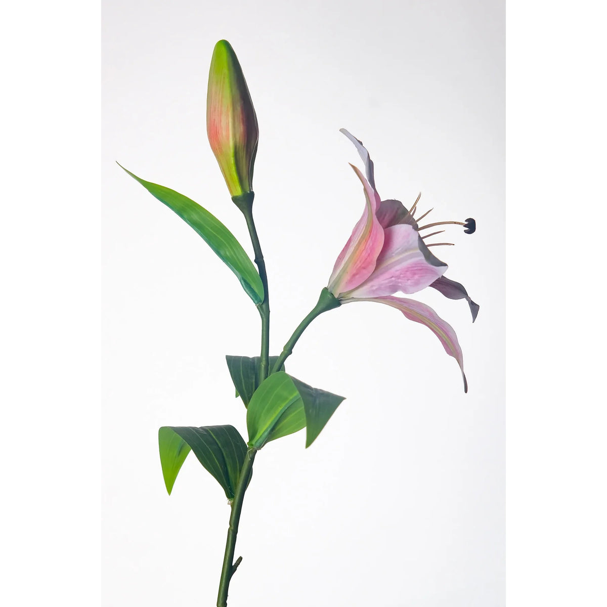 Tallo de Lilium artificial de 72 cm, color rosa