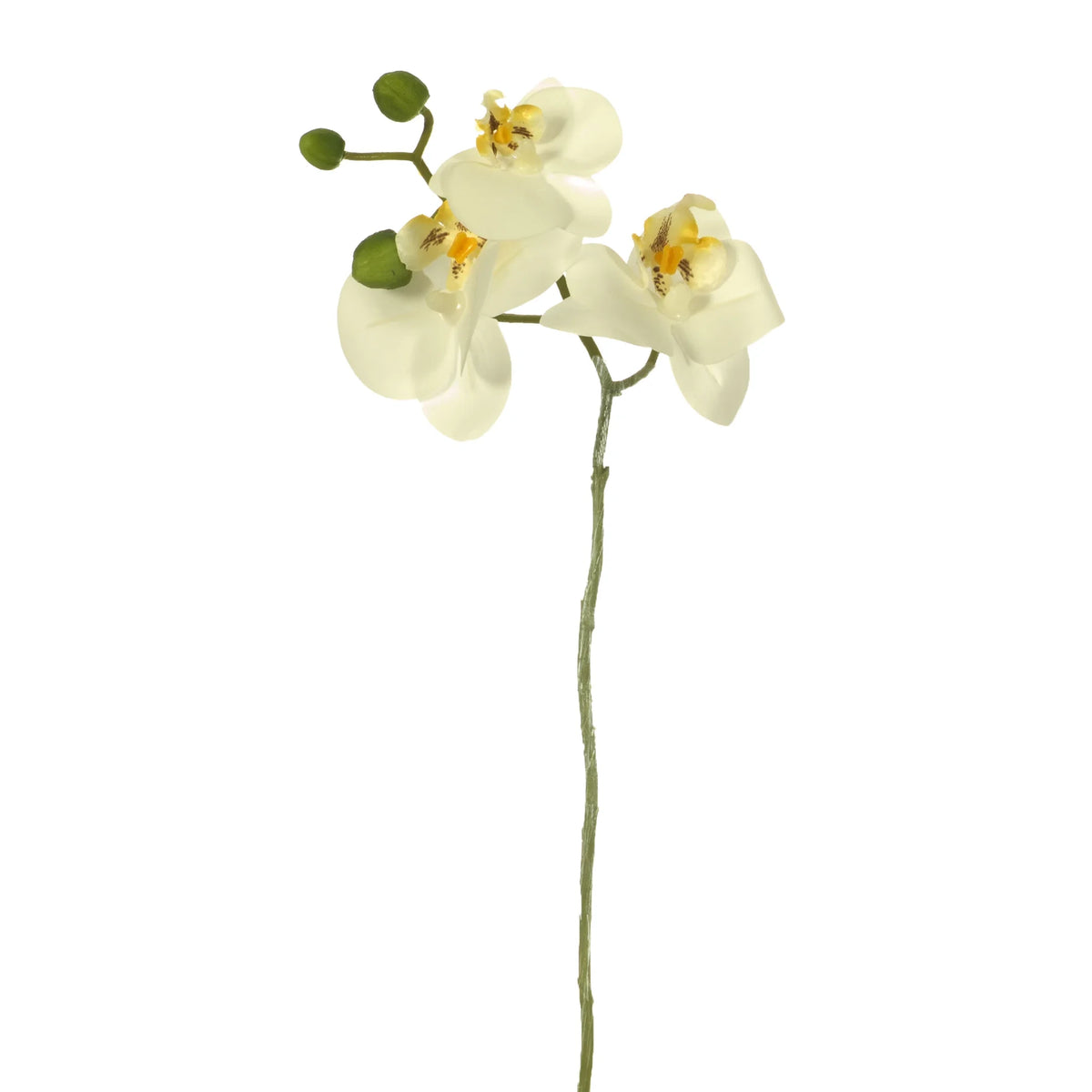 Tallo de Orquídea artificial de 35 cm, color blanco