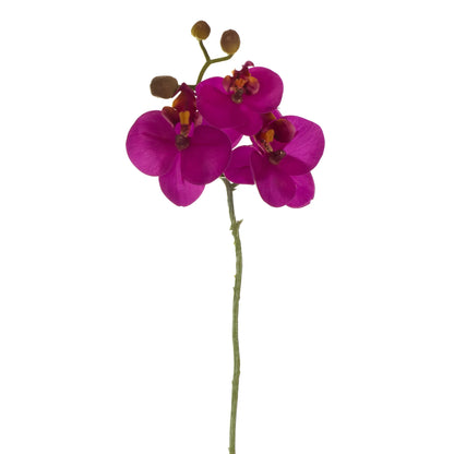 Tallo de Orquídea artificial de 35 cm, color fucsia