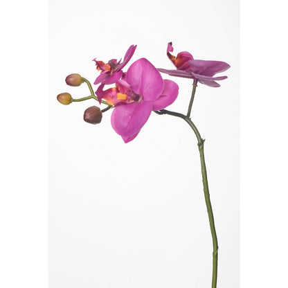 Tallo de Orquídea artificial de 35 cm, color fucsia