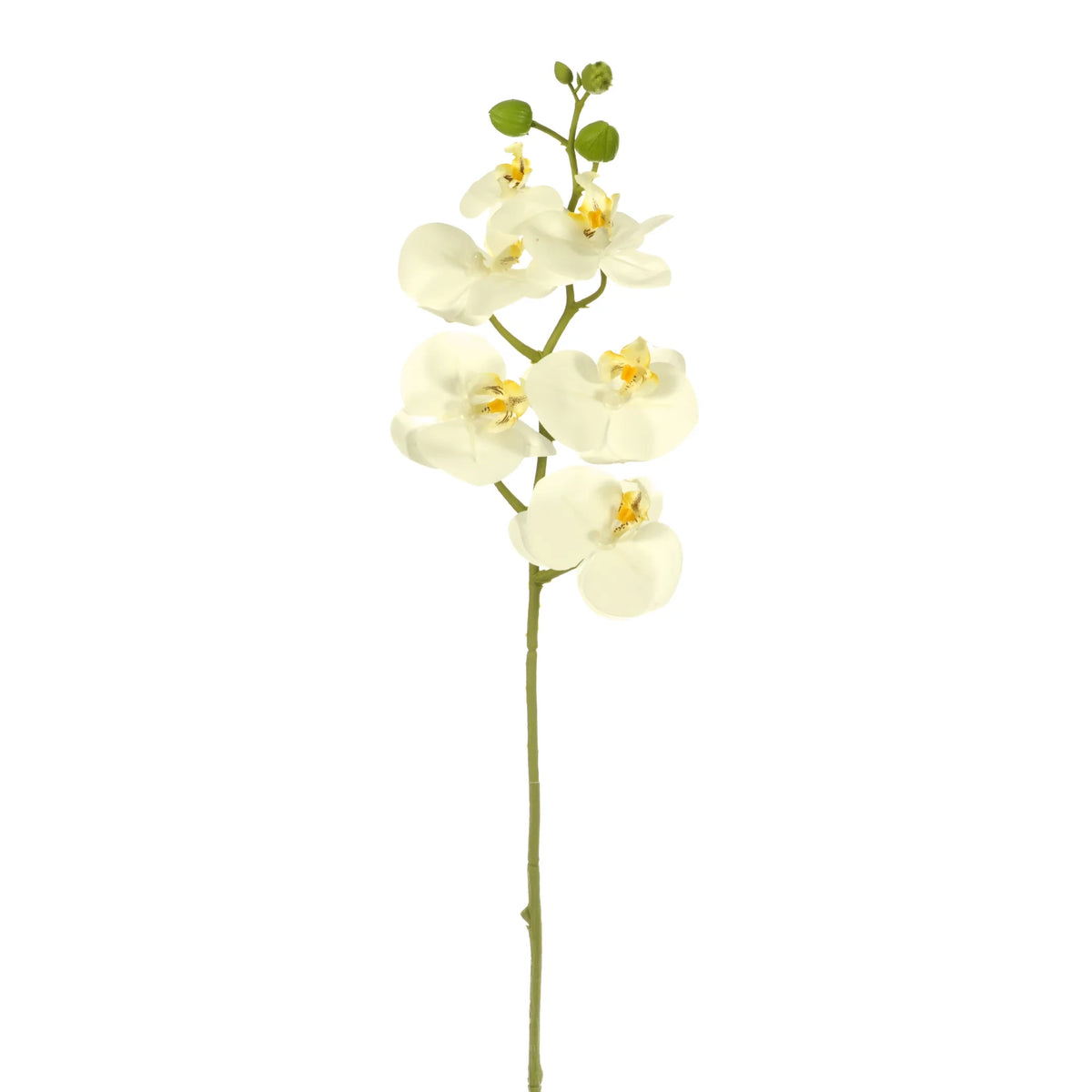 Tallo de Orquídea artificial de 60 cm, color blanco