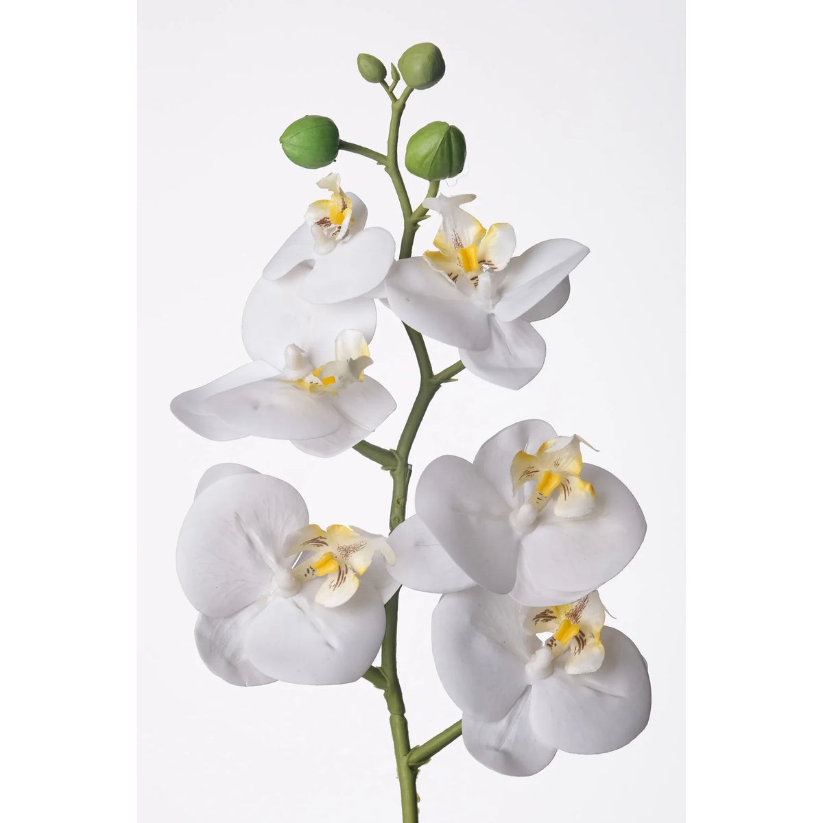Tallo de Orquídea artificial de 60 cm, color blanco