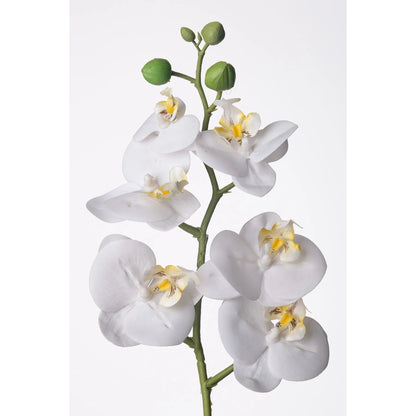 Tallo de Orquídea artificial de 60 cm, color blanco