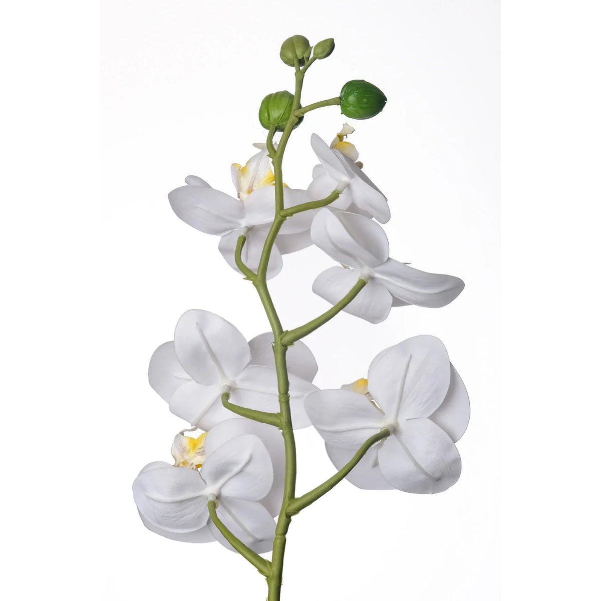 Tallo de Orquídea artificial de 60 cm, color blanco