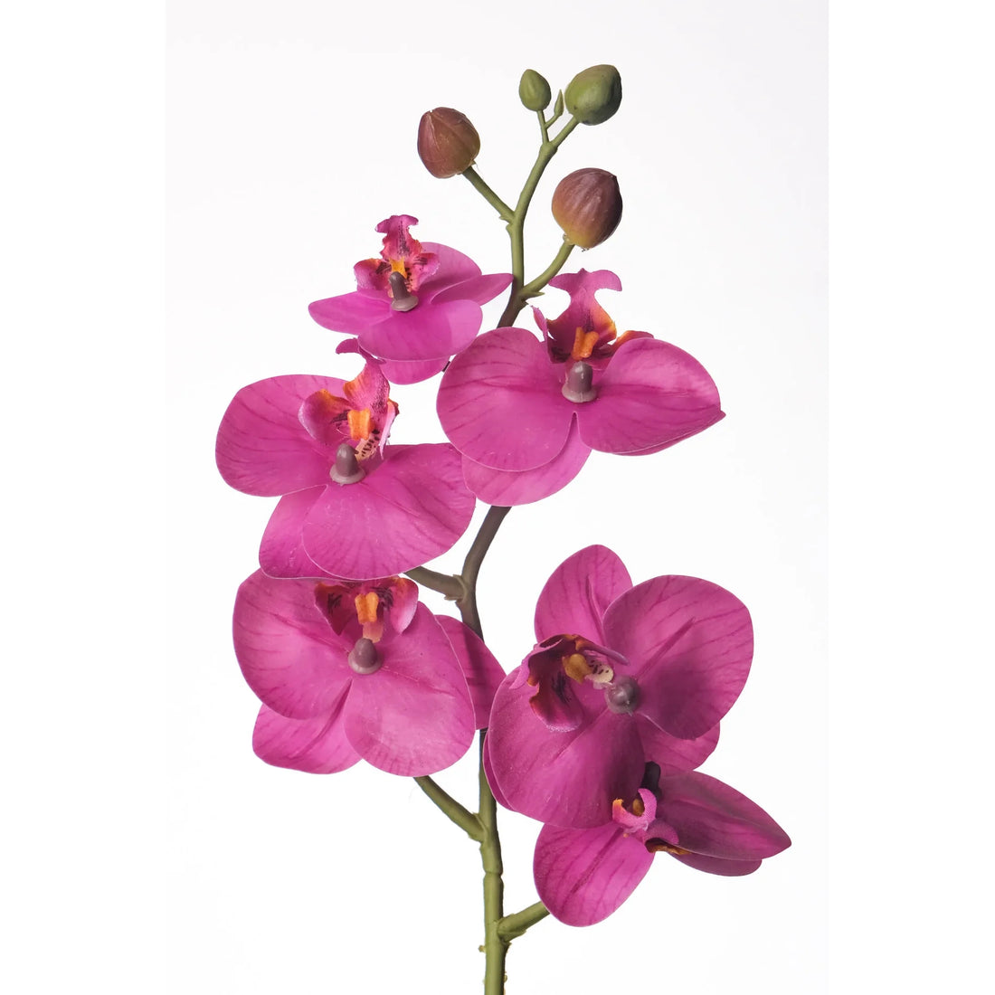 Tallo de Orquídea artificial de 60 cm, color fucsia