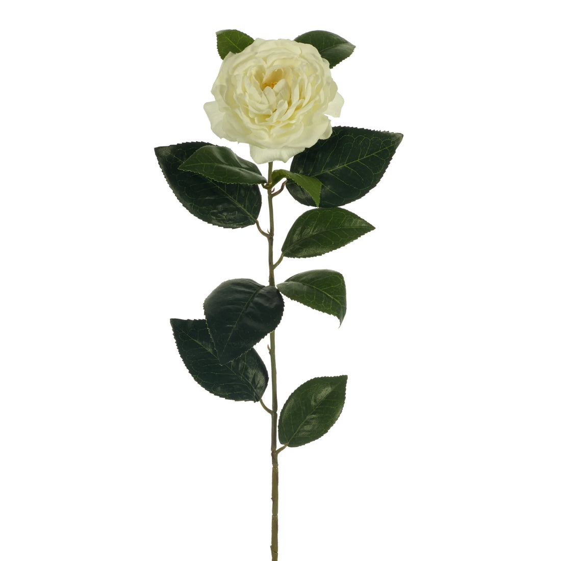 Vara de Camelia artificial de 67 cm, color blanco