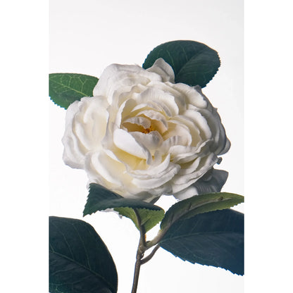 Vara de Camelia artificial de 67 cm, color blanco