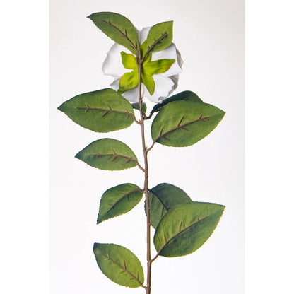 Vara de Camelia artificial de 67 cm, color blanco